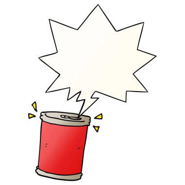 karikatür soda olabilir ve pürüzsüz degrade tarzında konuşma balonu