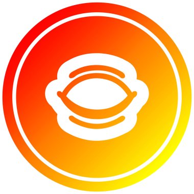 sıcak degrade spektrumda kapalı göz dairesel