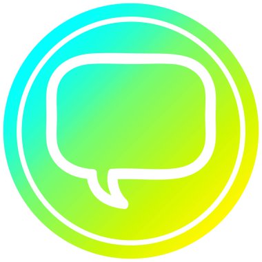 soğuk degrade spektrumda konuşma kabarcık dairesel