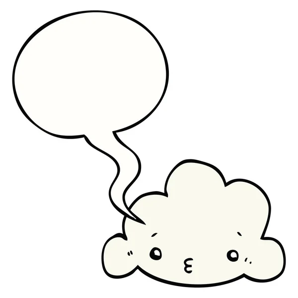 Karikatúra felhő és a beszéd buborék — Stock Vector