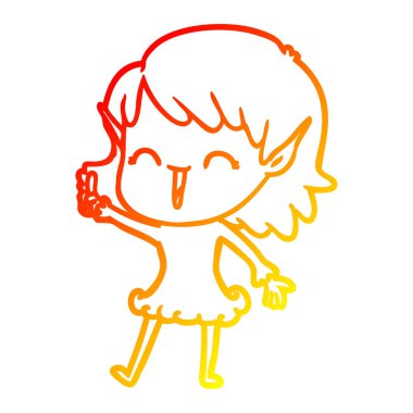 degrade çizgi karikatür kız sıcak