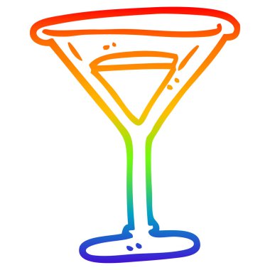 gökkuşağı gradyan çizgi çizim karikatür kırmızı kokteyl