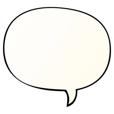 düzgün degrade tarzı ve konuşma balonu karikatür konuşma balonu