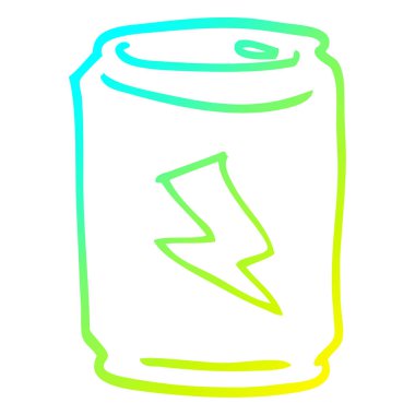 soğuk degrade çizgi çizim karikatür enerji içeceği olabilir