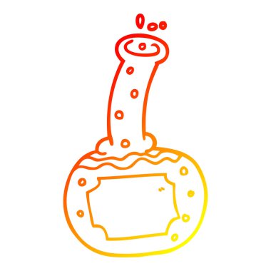 sıcak degrade çizgi çizim karikatür deney iksirleri