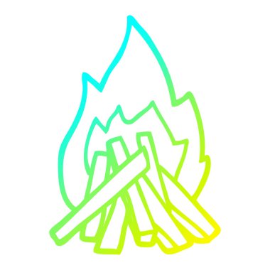 soğuk degrade çizgi çizim karikatür kamp yangın