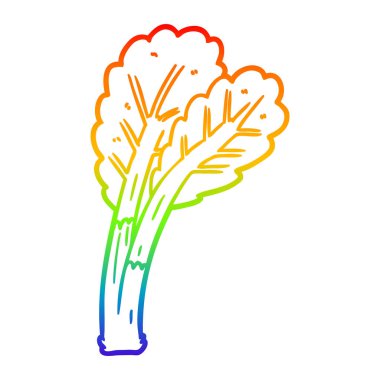 gökkuşağı gradyan çizgi çizim karikatür rhubarb