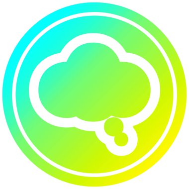 soğuk degrade spektrumda düşünce kabarcık dairesel