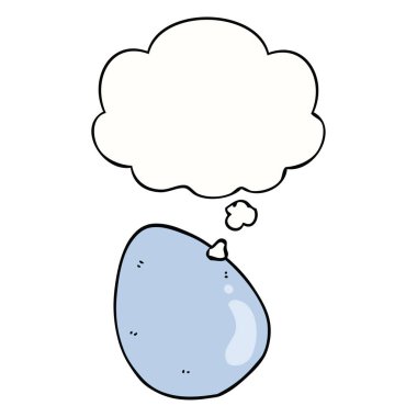 karikatür yumurta ve düşünce balonu