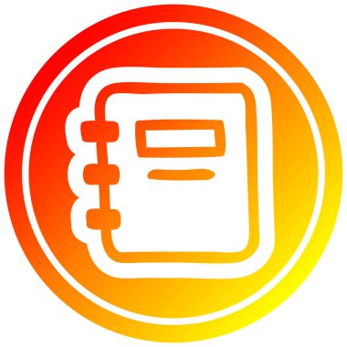 sıcak degrade spektrumda not defteri dairesel