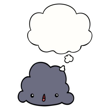 karikatür bulut ve düşünce balonu