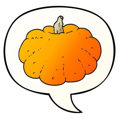 karikatür kabak ve konuşma balcı pürüzsüz degrade tarzında