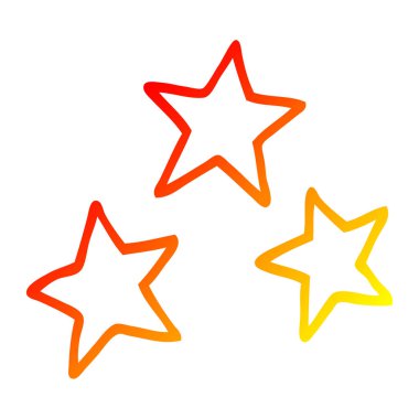 sıcak degrade çizgi çizim karikatür yıldız