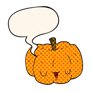 çizgi roman tarzında karikatür kabak ve konuşma balonu