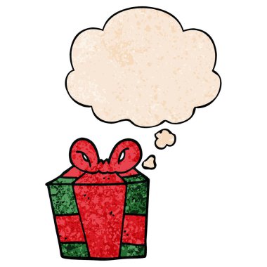 karikatür mevcut ve grunge doku desen sty düşünce balonu