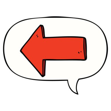 karikatür ok ve konuşma balonu