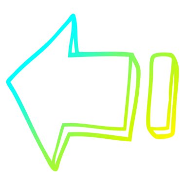 soğuk degrade çizgi çizim karikatür işaret ok