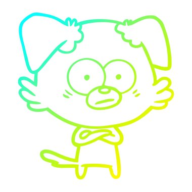 soğuk degrade çizgi çizim sinir köpek karikatür