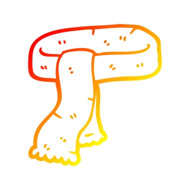 sıcak degrade çizgi çizim karikatür eşarp