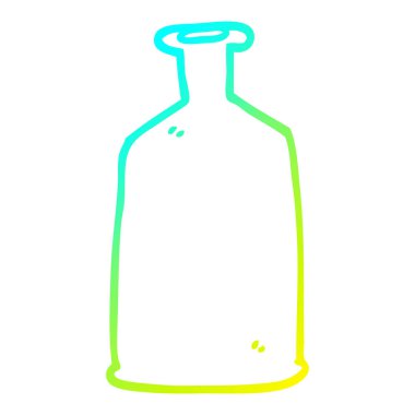 soğuk degrade çizgi çizim karikatür yeşil şişe