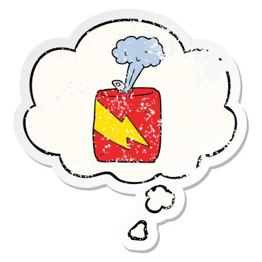 karikatür soda olabilir ve sıkıntılı bir yıpranmış etiket olarak kabarcık düşündüm