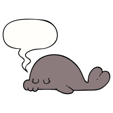 karikatür mühür ve konuşma balonu