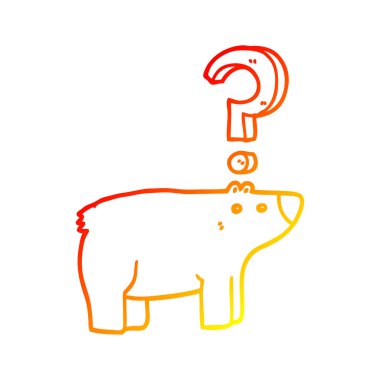 sıcak degrade çizgi çizim karikatür karışık ayı