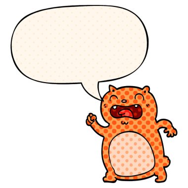 çizgi film kedi ve çizgi roman tarzında konuşma balonu