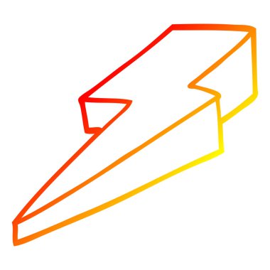 sıcak degrade çizgi çizim karikatür dekoratif yıldırım