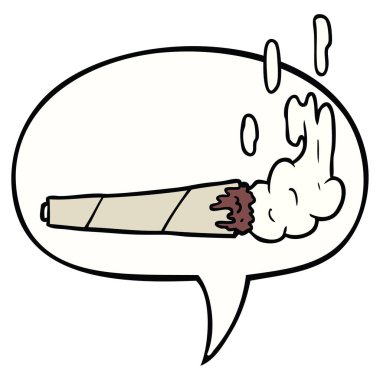 karikatür marijuiana ortak ve konuşma balonu