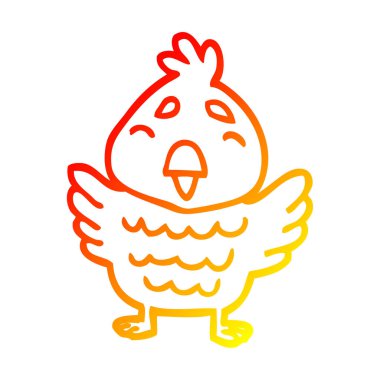 sıcak degrade çizgi çizim karikatür kırmızı kuş