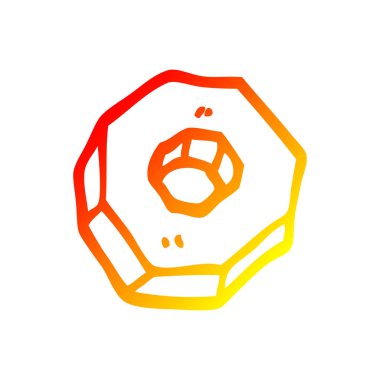 sıcak degrade çizgi çizim karikatür somun