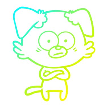 soğuk degrade çizgi çizim sinir köpek karikatür