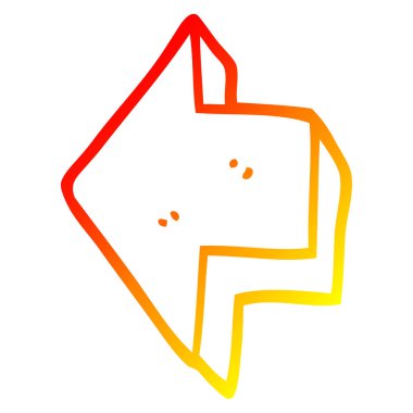 sıcak degrade çizgi çizim karikatür işaret ok