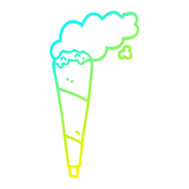 soğuk degrade çizgi çizim karikatür esrar ortak sigara