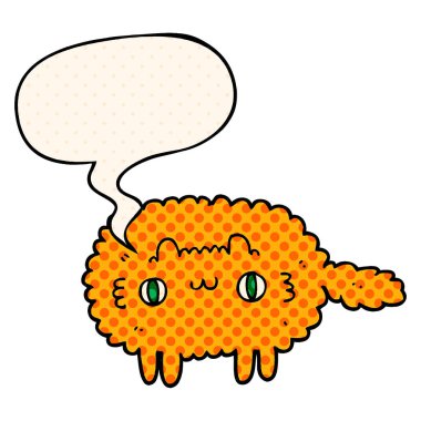 çizgi film kedi ve çizgi roman tarzında konuşma balonu