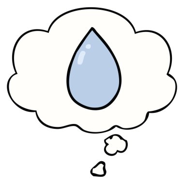 karikatür su damlacık ve düşünce kabarcık