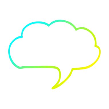 soğuk degrade çizgi çizim karikatür ifade balonu