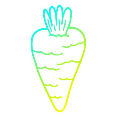 soğuk degrade çizgi çizim karikatür havuç