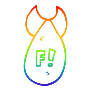 gökkuşağı gradyan çizgi çizim karikatür atom bombası