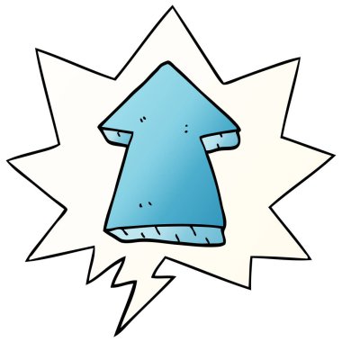 düzgün degrade stil çizgi film işaret ok ve konuşma balonu