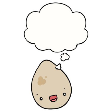 karikatür yumurta ve düşünce balonu