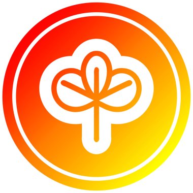 sıcak degrade spektrumda doğal yaprak dairesel