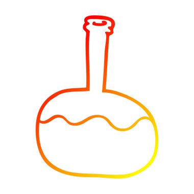 sıcak degrade çizgi çizim karikatür deney iksirleri