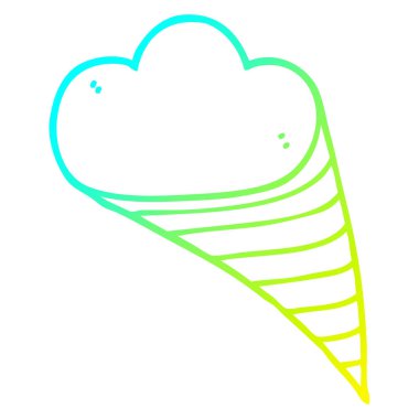 soğuk degrade çizgi çizim karikatür dekoratif bulut elemanı