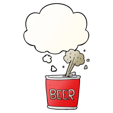 karikatür bira olabilir ve pürüzsüz degrade tarzında kabarcık düşünce