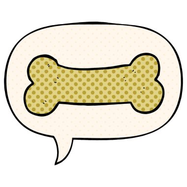 Çizgi roman tarzında sevimli karikatür çizim ve konuşma balonu