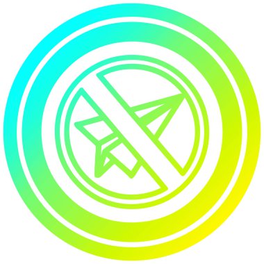 soğuk degrade spektrumda kağıt düzlem yasağı dairesel