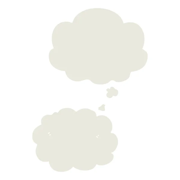 Мультфильм облако и мыслей пузырь в стиле ретро — стоковый вектор