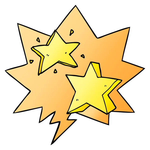 çizgi film yıldızı ve konuşma balonu pürüzsüz degrade tarzında